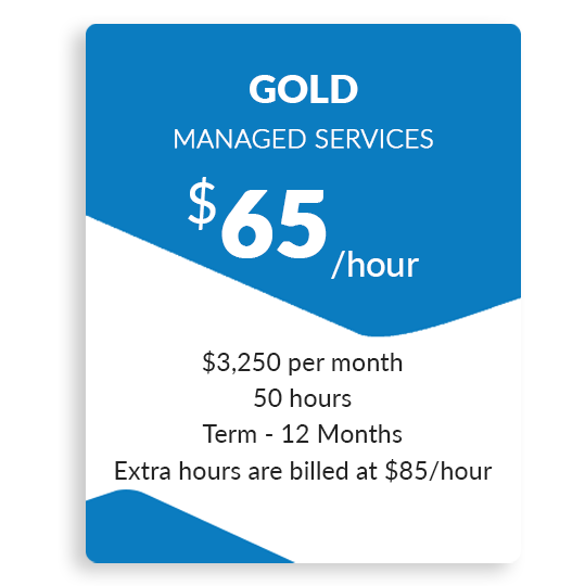 Gold Managed Services $65 Per Hour